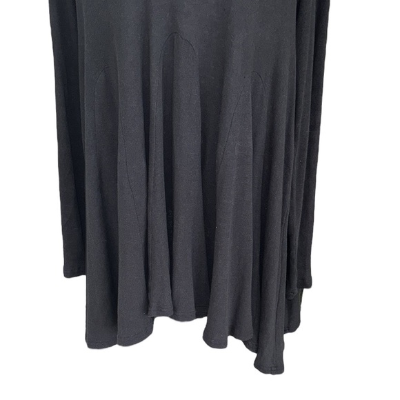 Free People Black Long Sleeve Swing Trapeze Linen Cotton Blend Mini Dress - S - Picture 3 of 11